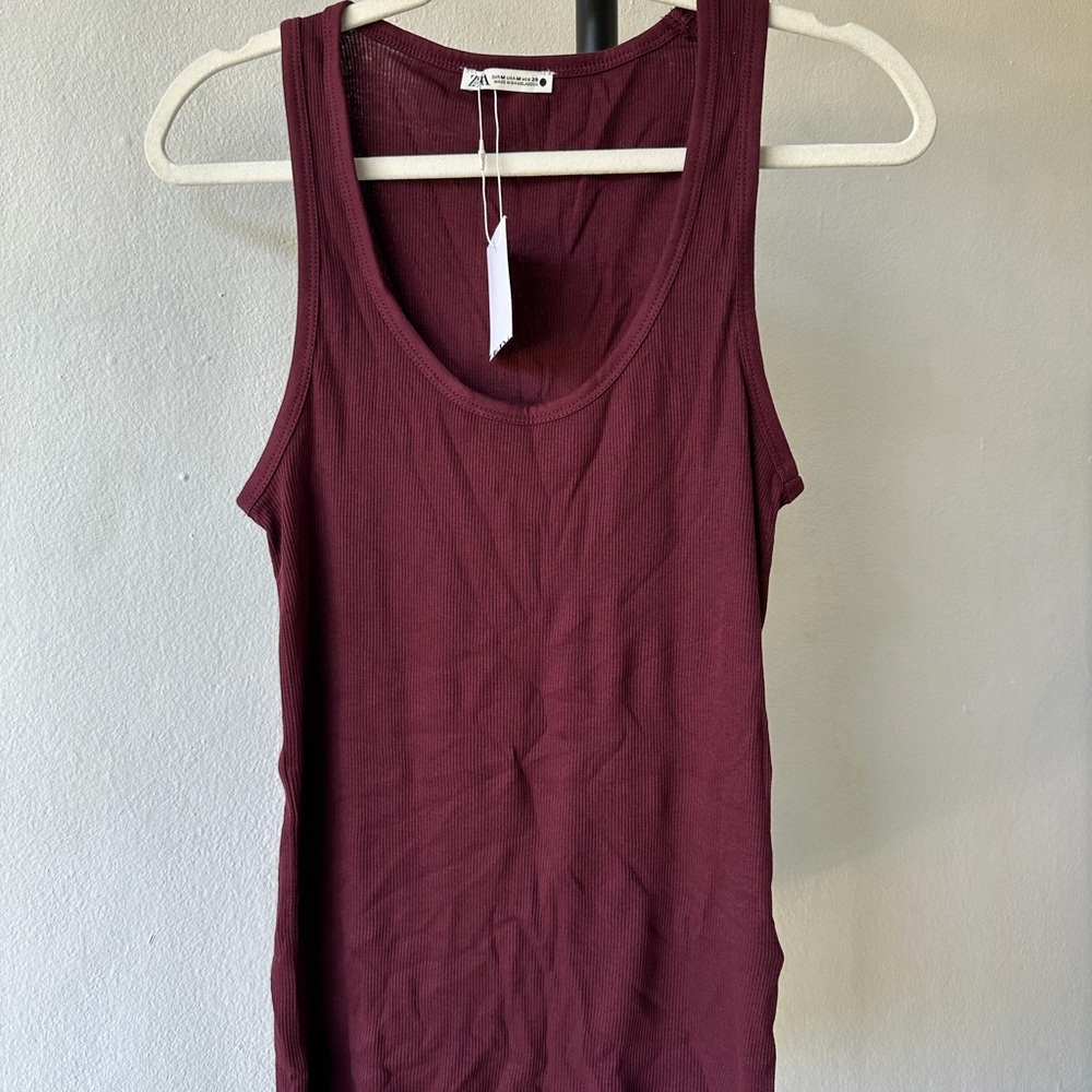 Zara Deep Red Tank Top